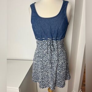 All That Jazz 90’s Floral & Denim Babydoll Dress